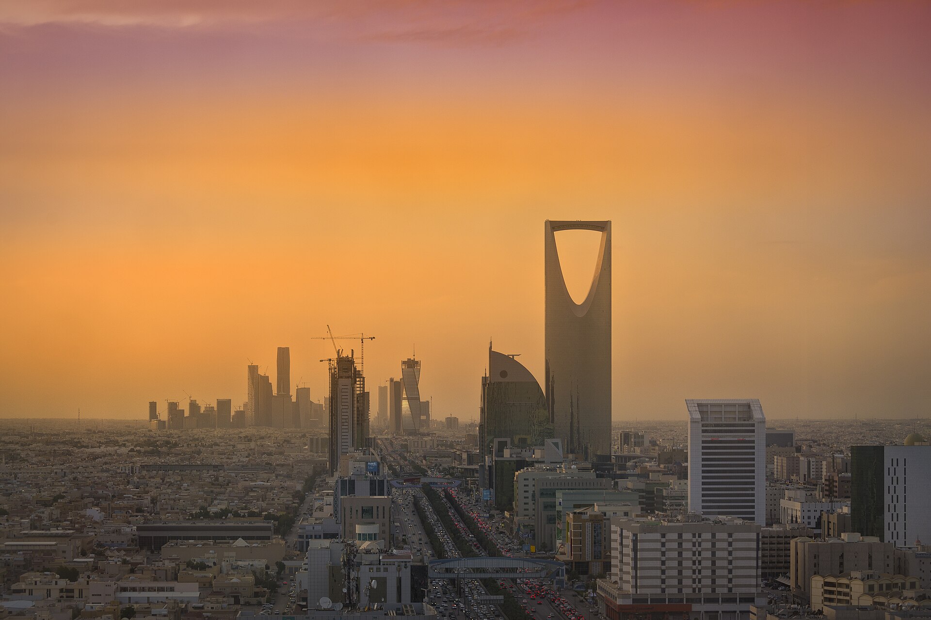 KAFD and Kingdom Tower, Riyadh